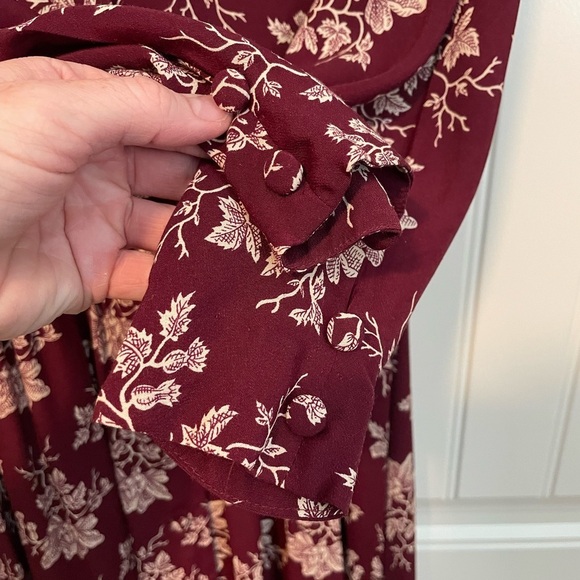 Vintage Westminster Lace burgundy floral prairie style dress size 6 - Picture 10 of 10